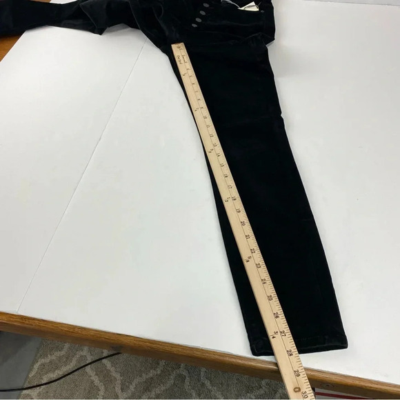 Dl 1961 Womens 25 Black Velvet Chrissy Ultra High Rise Skinny Instasculpt Pants - Picture 5 of 12